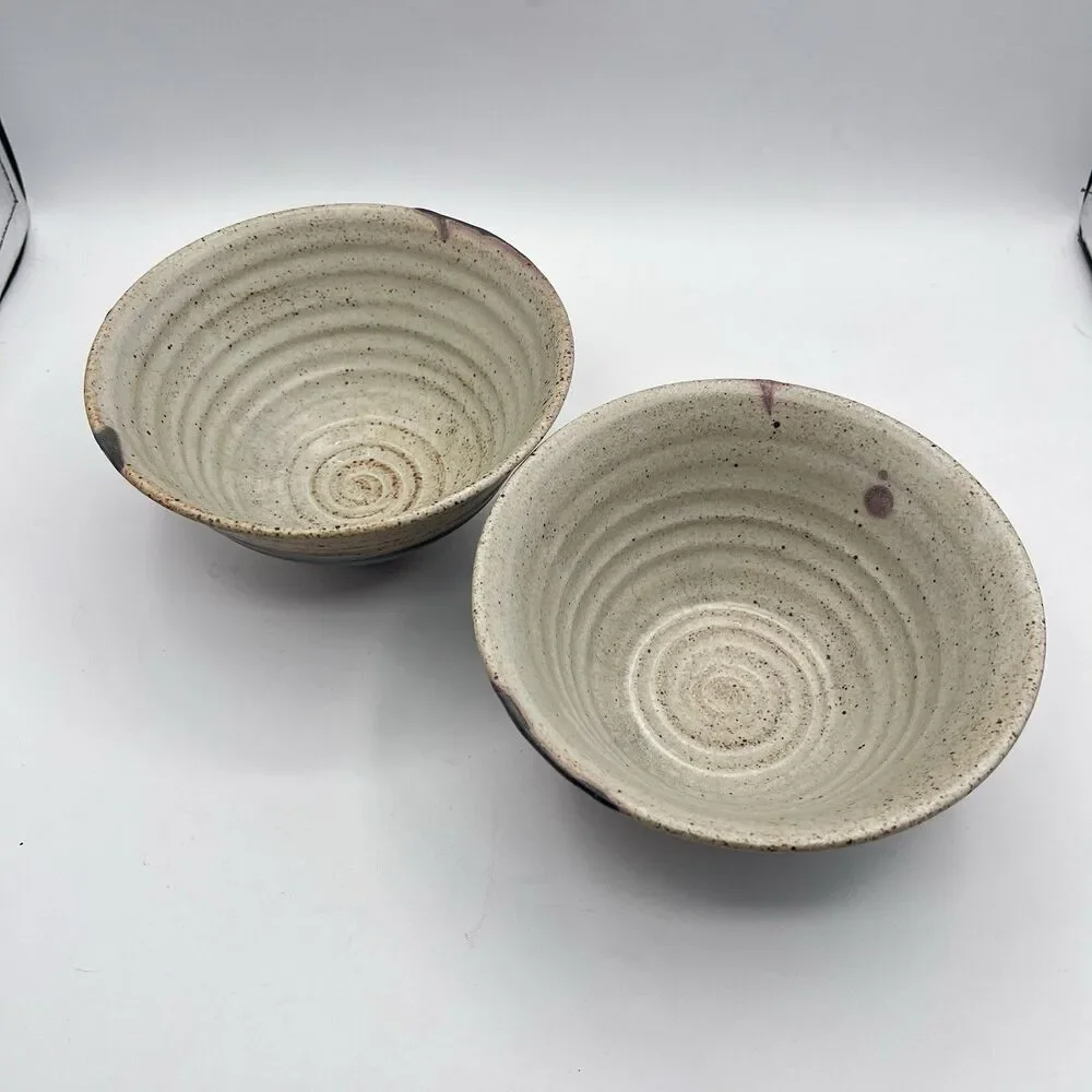 Studio Art Set Of Bowls - 2, Signed On Bottom